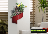 Prima-květináče unikátní, francouzký, designový, moderní květináč na stěnu, zelená galerie, živé, zelené obrazy na stěnu, zelené stěny, nástěnný dekorativní květináč Green Turn samozavlažovací plastové venkovní závěsné