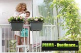 Prima-květináče kvalitní květináče a truhlíky na zábradlí a balkóny, závěsný květináč na balkon ELHO samozavlažovací plastové venkovní závěsné