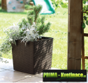 Prima-květináče Plastové obaly na květináče Finezia Juka – levné, moderní, interiérové, venkovní, mrazuvzdorné, designové, originální hranaté obaly na květináče samozavlažovací plastové venkovní závěsné
