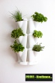 Prima-květináče sada k uchycení rohových setů Minigarden® na stěnu, vertikální zahrada interiér samozavlažovací plastové venkovní závěsné