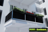 Prima-květináče Boční stínící rohož na balkon, folie na zastínění balkonu samozavlažovací plastové venkovní závěsné