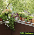 Prima-květináče Zábrany na balkon z ratanu, rohože-umělý plot na balkon samozavlažovací plastové venkovní závěsné