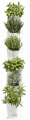 Prima-květináče vertikální květináče Minigarden na pěstování bylin, květin a zeleniny, vertikální zahrada, květníky, mini zahrada, květinové stěny, živé stěny samozavlažovací plastové venkovní závěsné